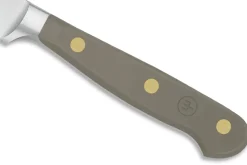 Couteau à saucisson Wusthof Classic Colour Velvet Oyster forgé lame crantée 14cm