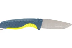 Couteau SOG Aegis FX SGAEGISFXINJA lame 9,3cm manche en nylon/fibres de verre bleu/jaune