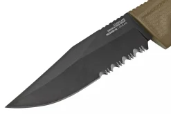 Couteau SOG Recondo FX SGRECONDOFXSFDE lame semi-dentée 11,7cm manche en caoutchouc désert + étui