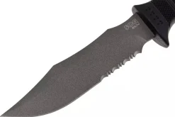 Couteau SOG Seal Pup SGM37N lame semi-dentée 12cm manche en nylon/fibres de verre noir + étui