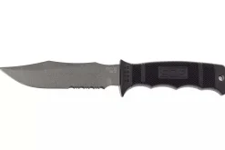 Couteau SOG Seal Pup SGM37N lame semi-dentée 12cm manche en nylon/fibres de verre noir + étui