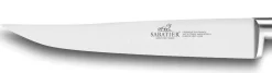 Couteau à steak SABATIER Idéal Inox 100% forgé rivets laiton lisse 13cm