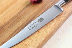 Couteau à steak Sabatier Éléphant Idéal Forgé lame lisse 13cm manche nylon noir