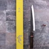 Couteau sujihiki 24cm japonais artisanal Yuzo Black SLD ébène et cognassier