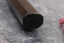 Couteau sujihiki 24cm japonais artisanal Yuzo Black SLD ébène et cognassier
