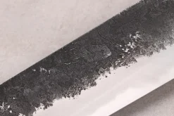 Couteau sujihiki 24cm japonais artisanal Naoki Mazaki WS2 Black Nashiji