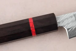 Couteau sujihiki 24cm japonais artisanal Wusaki Nawame AUS10 damas