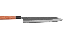 Couteau sujihiki 27cm japonais artisanal Masashi Yamamoto BS1 Black Nashiji