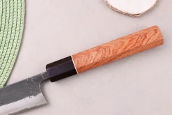 Couteau sujihiki 24cm japonais artisanal Masashi Yamamoto BS1 Black Nashiji