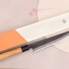 Couteau sujihiki 24cm japonais artisanal Hinoura Mutsumi Ajikataya Black Nashiji