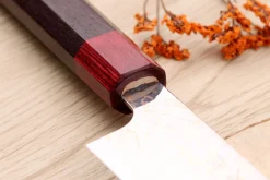 Couteau sujihiki 24cm japonais artisanal Takeshi Saji VG10 Rainbow