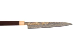 Couteau sujihiki 27cm japonais artisanal Takeshi Saji VG10 Gold
