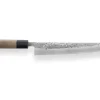 Couteau sujihiki japonais artisanal Wusaki Nakata BS2 24cm manche en noyer
