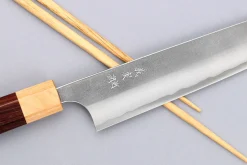 Couteau sujihiki japonais artisanal Yoshimi Kato AS Nashiji 27cm
