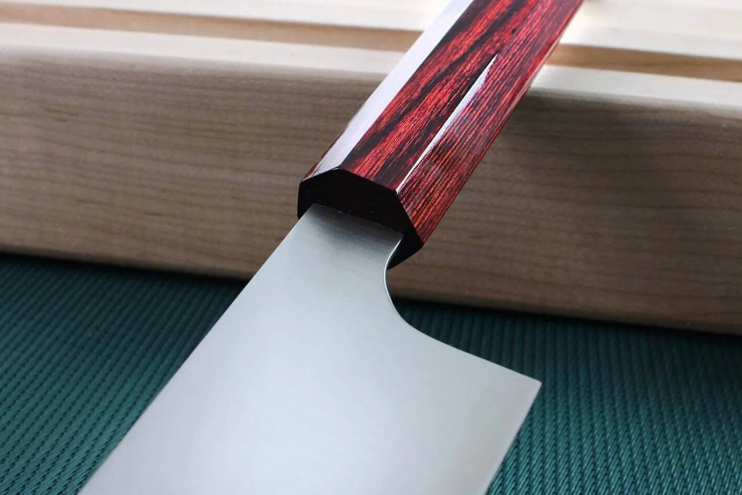 Couteau Sujihiki japonais artisanal Kei Kobayashi SG2 Heptagone 27cm