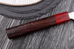 Couteau sujihiki japonais artisanal Yoshimi Kato Minamo SG2 Tsuchime 27cm