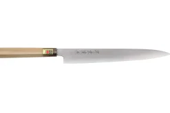 Couteau sujihiki japonais artisanal Kasahara Shigehiro forgé par Yoshikazu Ikeda 27cm
