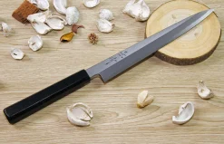 Couteau sujihiki japonais artisanal Kagekiyo Suri Urushi 24cm