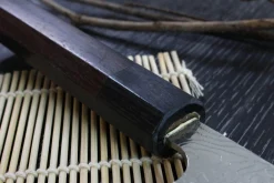 Couteau sujihiki japonais artisanal Takeshi Saji R2 Damas 24cm