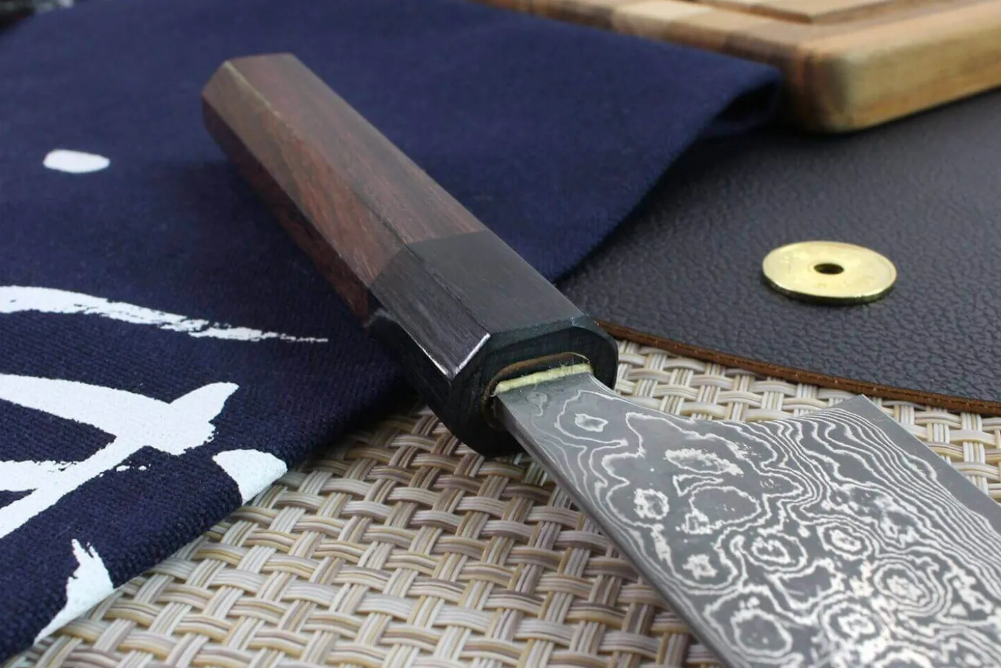 Couteau sujihiki japonais artisanal Masakage Kumo 27cm damas 63 couches