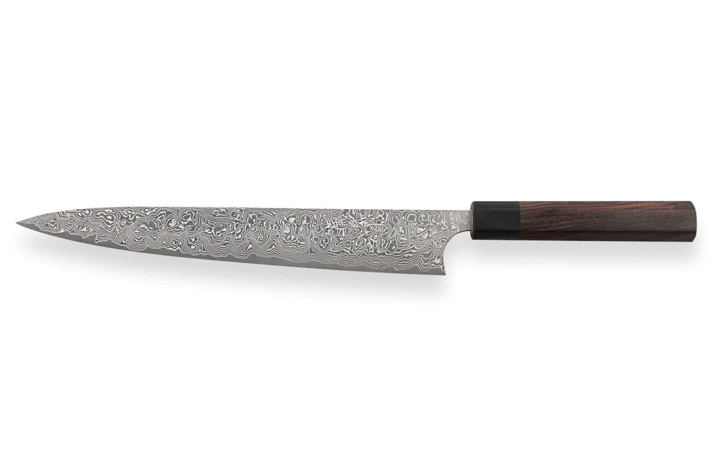 Couteau sujihiki japonais artisanal Masakage Kumo 27cm damas 63 couches