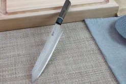 Couteau sujihiki japonais Kanetsugu Zuiun acier SPG2 damas 24cm
