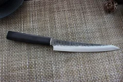 Couteau sujihiki japonais Shizu Hamono Yamato martelé 20cm manche sombre