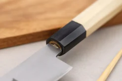 Couteau sujihiki kiritsuke 24cm japonais artisanal Momotaro Ginsan manche en magnolia