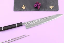 Couteau sujihiki kiritsuke 27cm japonais artisanal Yuzo Kanko Damas SG2