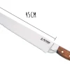 Couteau à thon Au Nain 2 mitres inox lame à dents manche kotibé