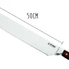 Couteau à thon Au Nain 2 mitres inox lame à fortes dents manche kotibé