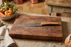Couteau tranchelard Deejo Saporem Mundi 20cm manche en bois d'olivier