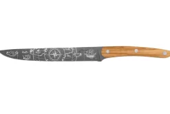 Couteau tranchelard Deejo Saporem Mundi 20cm manche en bois d'olivier