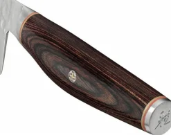 Couteau à trancher japonais Miyabi 6000MCT lame martelée 24cm + manche en Pakka