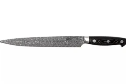 Couteau à trancher japonais Zwilling Kramer Euro Stainless 23cm damassé manche en micarta