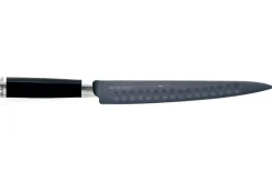 Couteau à trancher Kai Michel Bras n°3 23cm acier inox SG2 alvéolé + fourreau en bois