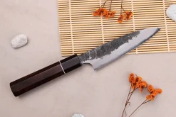 Couteau universel 12cm japonais artisanal Naoki Mazaki WS2 Black Nashiji