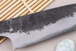 Couteau universel 12cm japonais artisanal Naoki Mazaki WS2 Black Nashiji