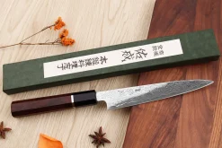 Couteau universel 16,5cm japonais artisanal Sukenari SG2 damas