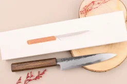 Couteau universel 15cm japonais artisanal Hado Sumi B1D manche en chêne