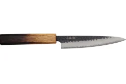 Couteau universel 13,5cm japonais artisanal Yuzo Black AS chêne brûlé