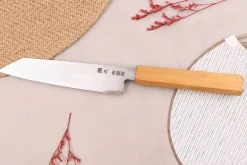 Couteau universel 15cm japonais artisanal Hado Ginsan Cherry damassé