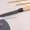 Couteau universel 15cm japonais artisanal Hinoura Mutsumi Ajikataya Black Nashiji