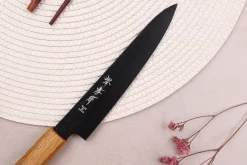 Couteau universel 15cm japonais Sakai Takayuki Kurokage VG10 manche en chêne brûlé