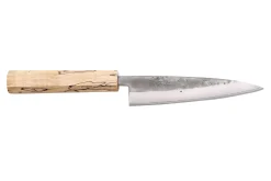 Couteau universel japonais artisanal Wusaki Nakata Erable BS2 13,5cm manche érable