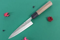 Couteau universel japonais artisanal Wusaki Nakata BS2 13.5cm manche en noyer