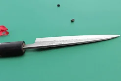 Couteau universel japonais artisanal Wusaki Nakata BS2 13.5cm manche en noyer