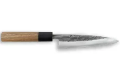 Couteau universel japonais artisanal Wusaki Nakata BS2 13.5cm manche en noyer