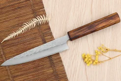 Couteau universel japonais artisanal Wusaki Yoshi G3 chêne 14cm