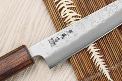 Couteau universel japonais artisanal Wusaki Yoshi G3 chêne 14cm